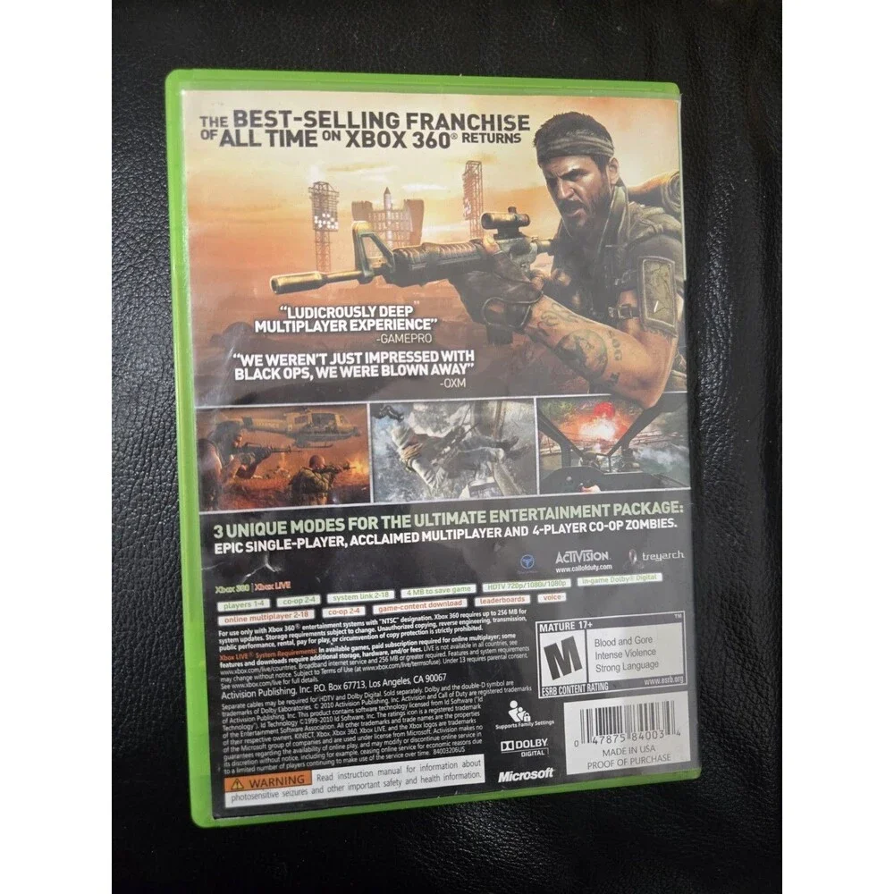 Call Of Duty Black Ops Xbox 360 Tested And Works